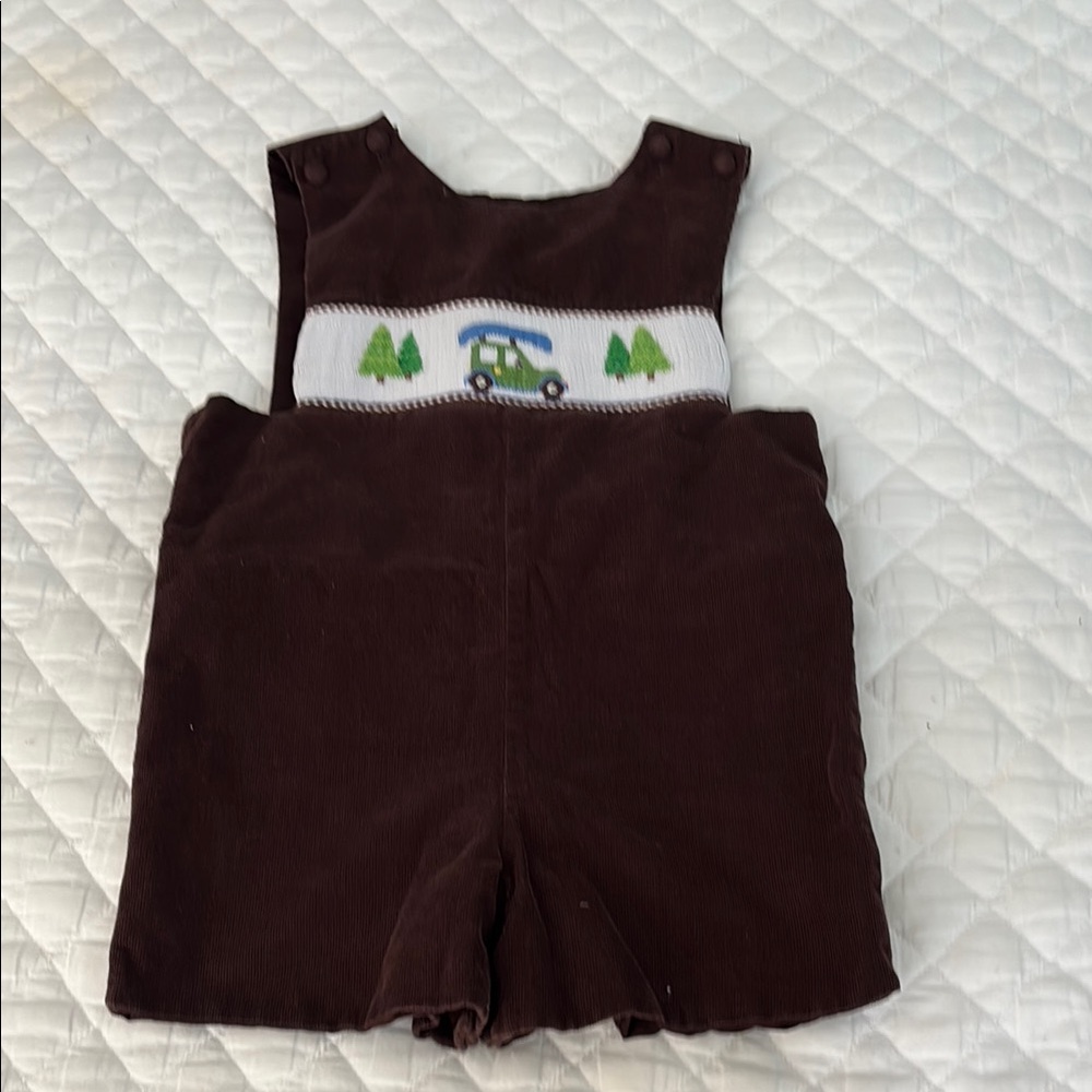Brown Corduroy Kids Romper